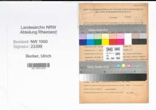 Entnazifizierung Ulrich Becker, geb. 18.05.1892 (Buchhalter)
