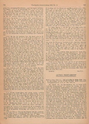 740-741 [Rezension] Möller, Hans, Sinn und Aufbau des Buches Hiob
