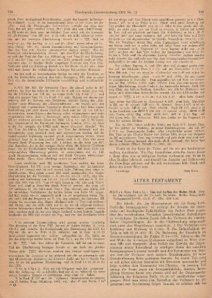 740-741 [Rezension] Möller, Hans, Sinn und Aufbau des Buches Hiob