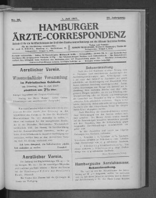 Hamburgische Aerztekammer.