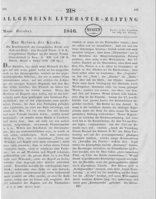Thiele, H.: Die Knechtsgestalt der evangelischen Kirche oder Noth und Hülfe. Zürich: Meyer & Zeller 1846