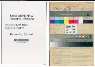 Entnazifizierung Richard Hennecke , geb. 12.03.1909 (Bergmann)