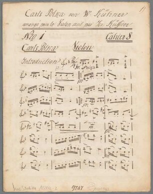 6 Dances, Arr, vl, HenK WoO 108/8 - BSB Mus.Schott.Ha 10302-2