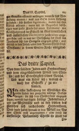 125-163, Das dritte Capitel.