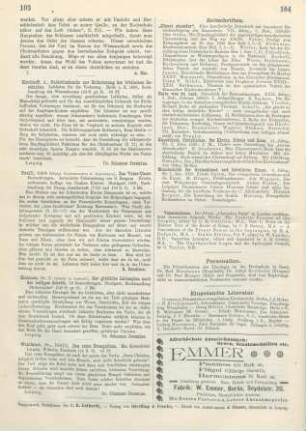 103 [Rezension] Kirchhoff, A., Palästinakunde zur Erläuterung der biblischen Geschichte