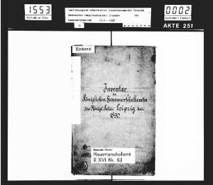Inventar des Königlichen Palais Leipzig