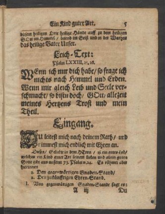 Leich-Text: Psalm LXXIII. 25. 26.