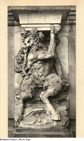 Konsole mit hockendem Faun