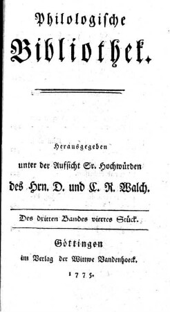 Des dritten Bandes viertes Stück.