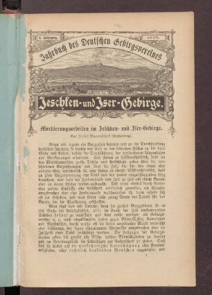 Markierungsarbeiten im Jeschken- und Isergebirge / von Josef Matouschek (Reichenberg)