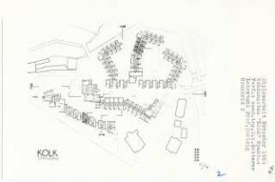 Wohnungsbau [Kolk], Berlin-Spandau (Diplomarbeit bei Peter Poelzig): 2. Grundriss 1: 200