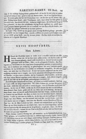 XXVII. Hooftdeel. Mutu Labatta