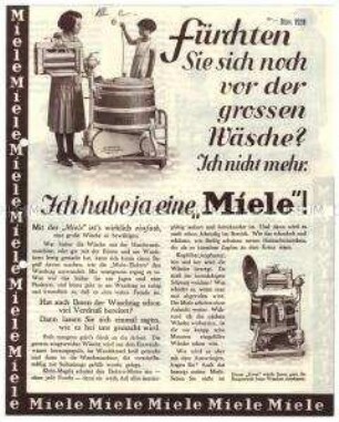 Elektrische Waschmaschinen mit Wäschemangel