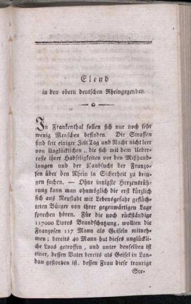 Elend in den obern deutschen Rheingegenden