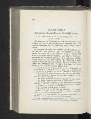 Dreizehnter Abschnitt. Zur inneren Organisation des Armenschulwesens.