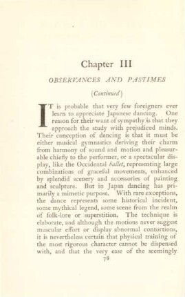 Chapter III. Observances and pastimes (Continued)