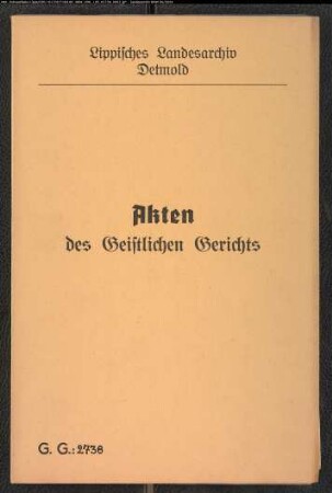 Wilhelmine Brenker auf Nr. 86 Rischenau gegen ihren Ehemann Hermann Diederich Brenker, gebürtig aus Elbrinxen, wegen einer Desertion