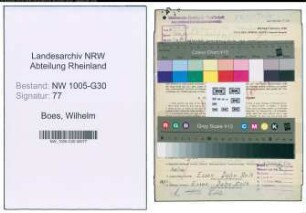 Entnazifizierung Wilhelm Boes , geb. 19.09.1902 (Arbeiter)
