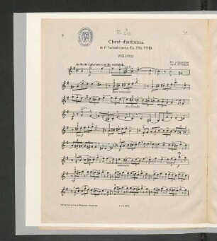Chant d'automn. Violino.