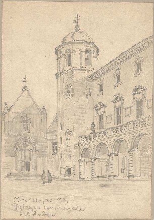 Pfann, Paul; Perspektivische Zeichnungen - Palazzo communale S. Andrea, Italien (Perspektive)