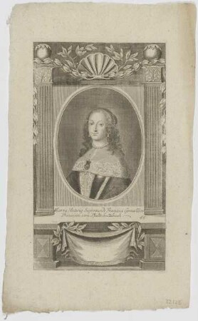 Bildnis der Maria Hedwig, Sigismundi Francisci Gemahlin, Princessin von Pfaltz Sultzbach