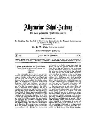 Ueber Konzentration des Unterrichtes : (Schluß)