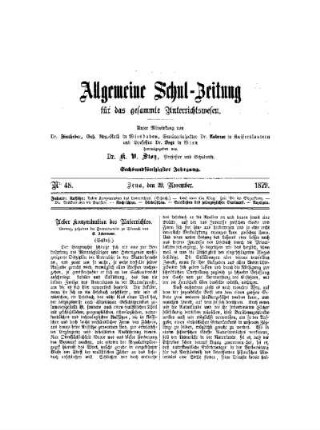 Ueber Konzentration des Unterrichtes : (Schluß)