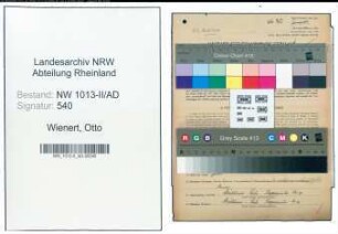 Entnazifizierung Otto Wienert , geb. 18.01.1893 (Strassenbahnfahrer)