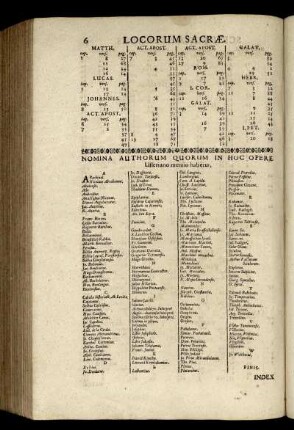 Nomina Authorum Quorum In Hoc Opere [...]