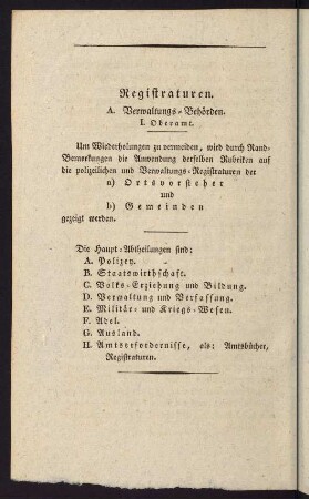 22-74, A. Verwaltungs-Behörden. I. Oberamt.