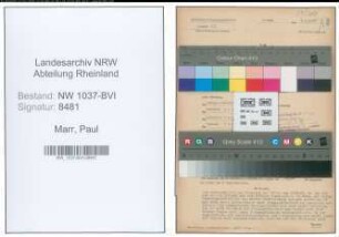 Entnazifizierung Paul Marr , geb. 21.05.1901 (Angestellter)