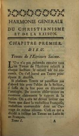 Accord Du Christianisme Et De La Raison. 1