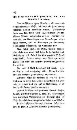 Verschiedene Hülfsmittel bei der Handthierung