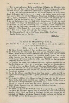 Tarif, nach welchem die Erbschaftsteuer zu erheben ist.