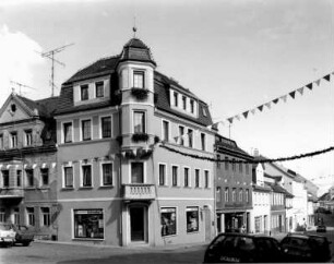 Kamenz, Bautzner Straße 35. Wohnhaus mit Laden (um 1905). Eckansicht