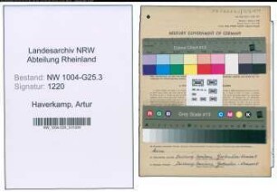 Entnazifizierung Artur Haverkamp , geb. 03.11.1908 (Geschaeftsfuehrer)