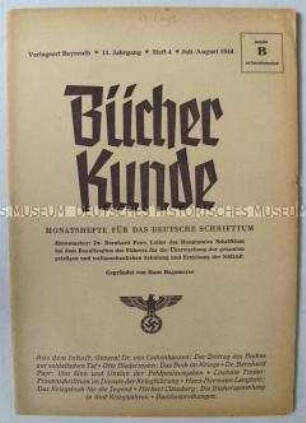 Fachzeitschrift "Bücher Kunde" über das deutsche Verlagswesen und Neuerscheinungen auf dem Büchermarkt