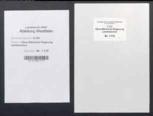 Bestätigung des Hauses Listringhausen samt zugehörigen Kotten Neuhaus als Rittersitz des Caspar Christof von Neuhoff