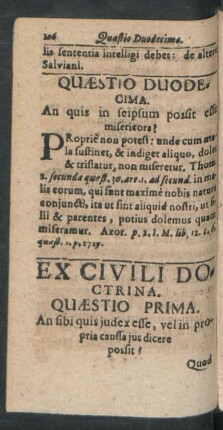 Ex Civili Doctrina. Quaestio Prima. - Decima Quinta.