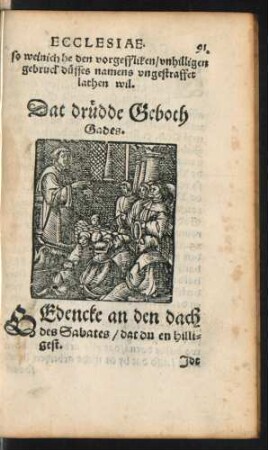 Dat drüdde Geboth Gades.