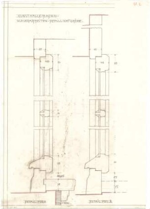 Billing, Hermann; Baden-Baden; Kunsthalle - Glaserarbeiten (Details)