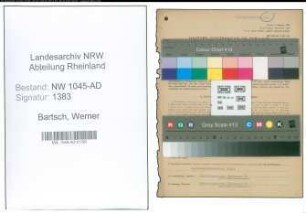 Entnazifizierung Werner Bartsch , geb. 23.01.1912 (Angestellter)