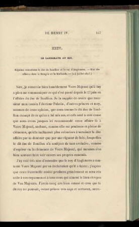 XXIV. Le Landgrave au Roi (24 juillet 1603)
