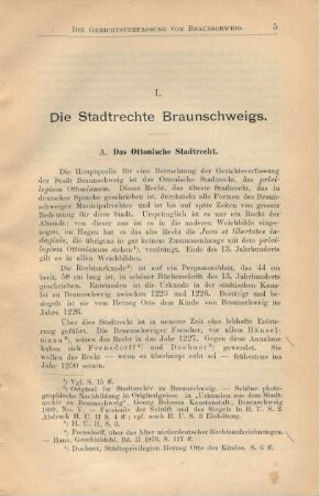 I. Die Stadtrechte Braunschweigs.