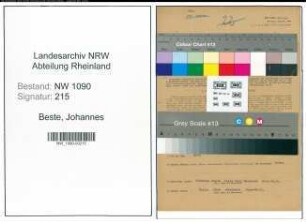 Entnazifizierung Johannes Beste , geb. 11.03.1901 (Baeckermeister)