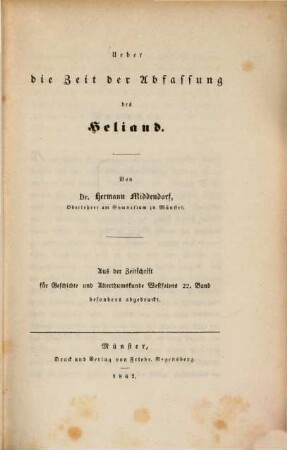 Ueber die Zeit der Abfassung des Helian