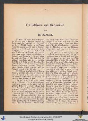 D’r Steiwele vun Busswiller.