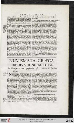 Numismata Graeca