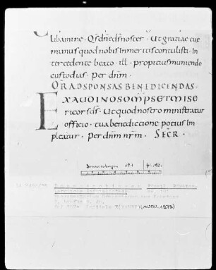 Hs.191 & Sacramentarium Gregorianum & fol 102v