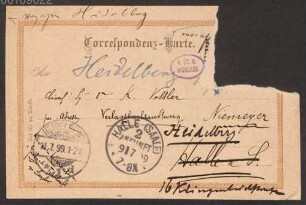 Karl Vossler (1872-1949) Nachlass: Briefe und Karten von Arturo Farinelli an Karl Vossler - BSB Ana 350.12.A. Farinelli, Arturo